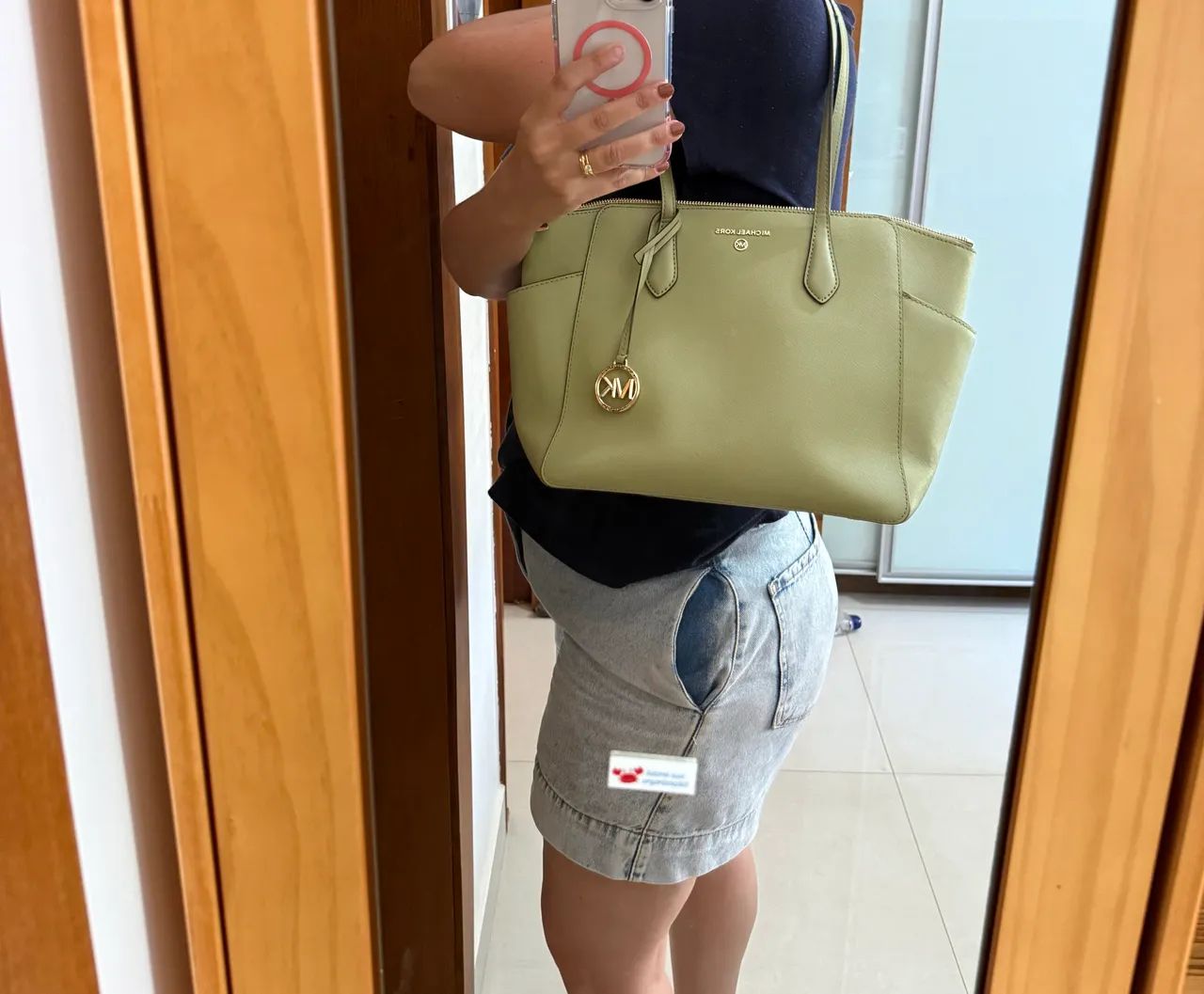 Bolsa MK Verde Pistache - Foto 5