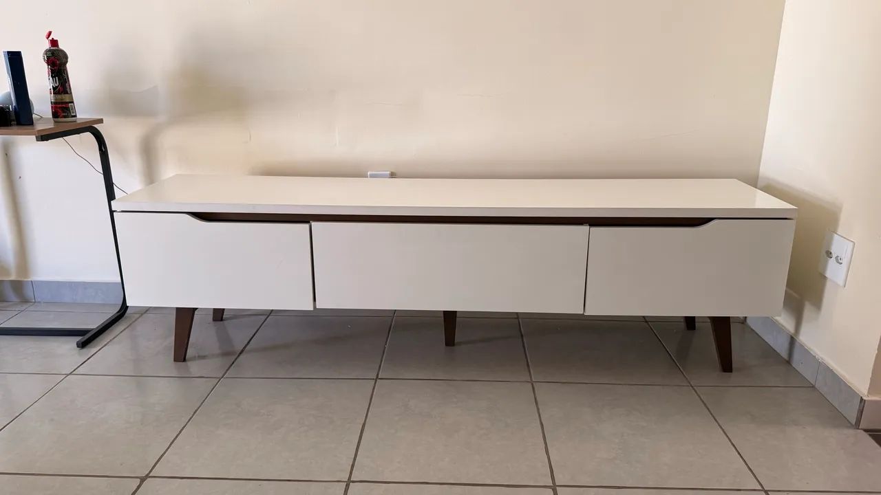 Rack Aparador Branco 3 Portas - Ótimo Estado - Foto 4