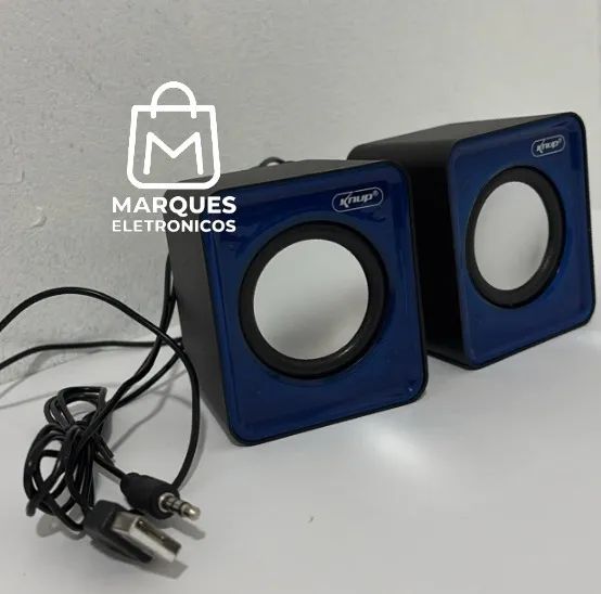MINI CAIXA DE SOM PARA COMPUTADOR E NOTEBOOK KNUP USB P2
