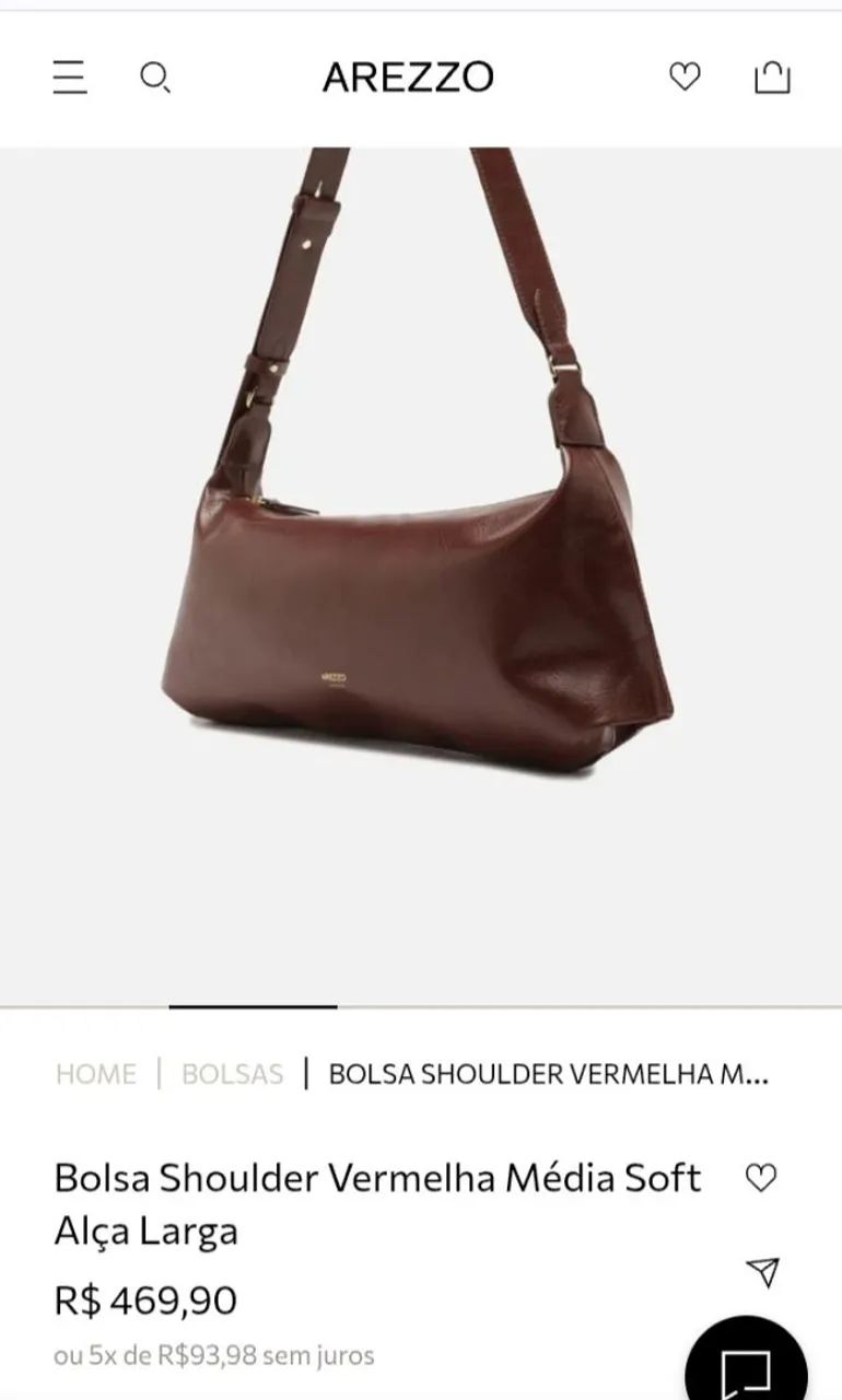 Bolsa média AREZZO com etiqueta  - Foto 2