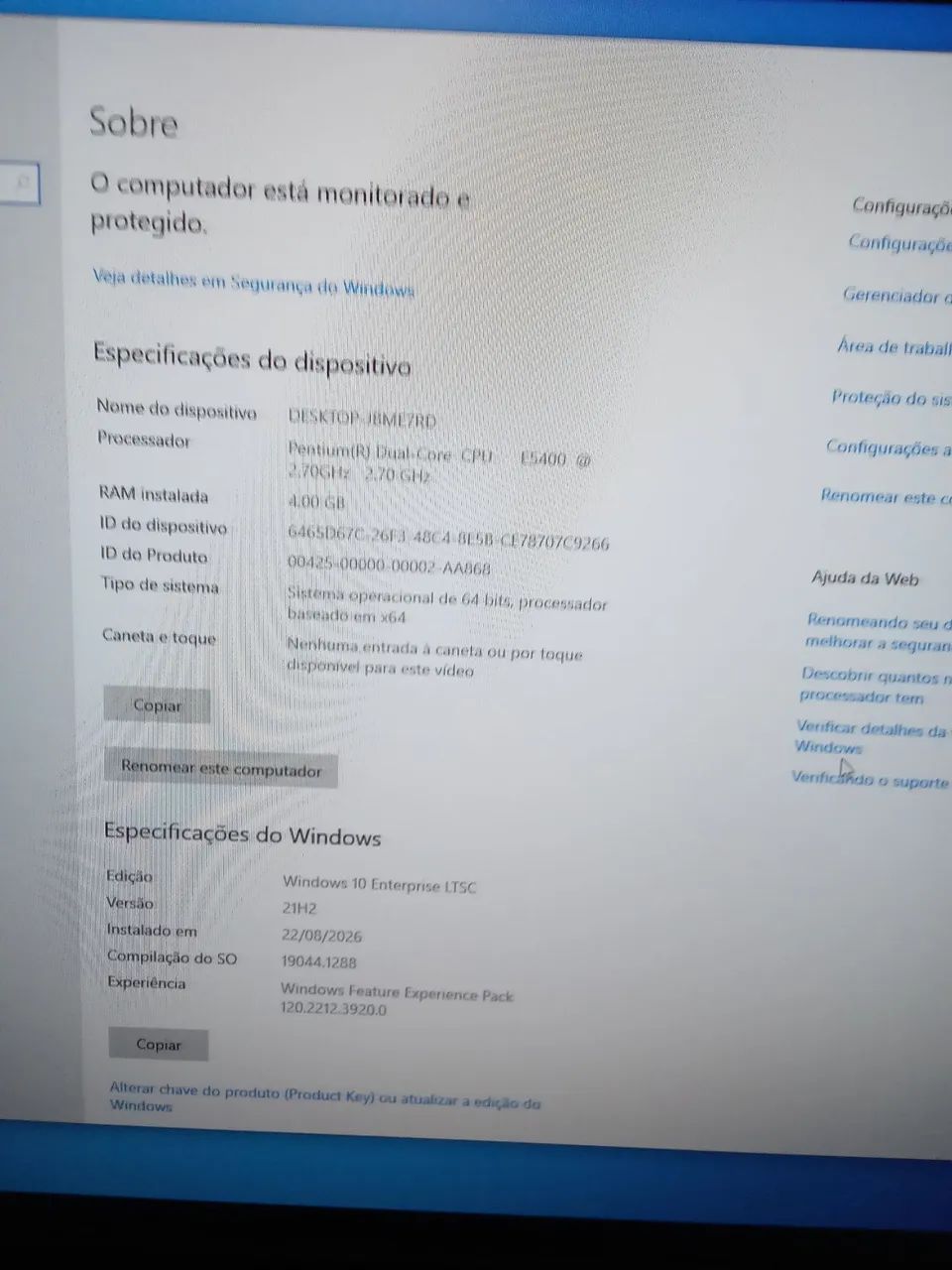 CPU Pentium dual core 4gb / hd 250gb Win 10 funcionando perfeitamente  - Foto 2