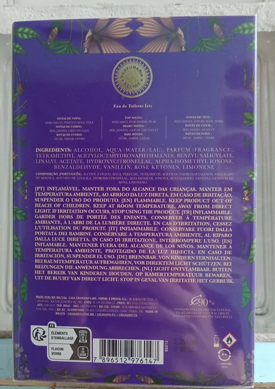 Eau de Toilette Granado Íris 100 m (Nova e Lacrada)l  - Foto 3