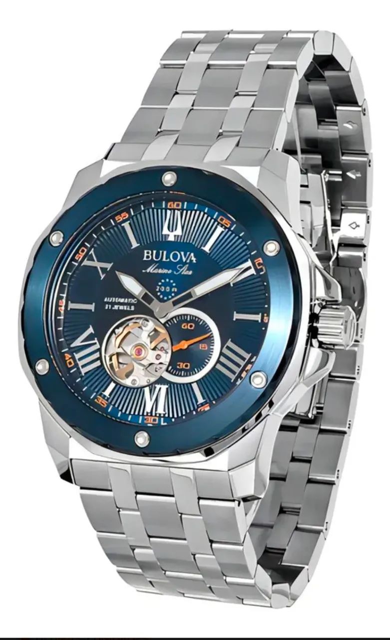 RELÓGIO BULOVA MARINE STAR AUTOMÁTICO 98A302 - Foto 3