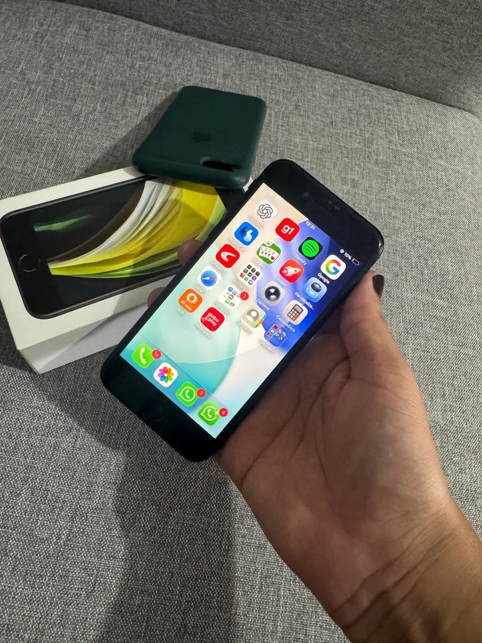031600A iPhone SE 第2世代 A2296 64GB Apple iPhone SE (2a geração) 64 GB - Preto (Novo com caixa aberta