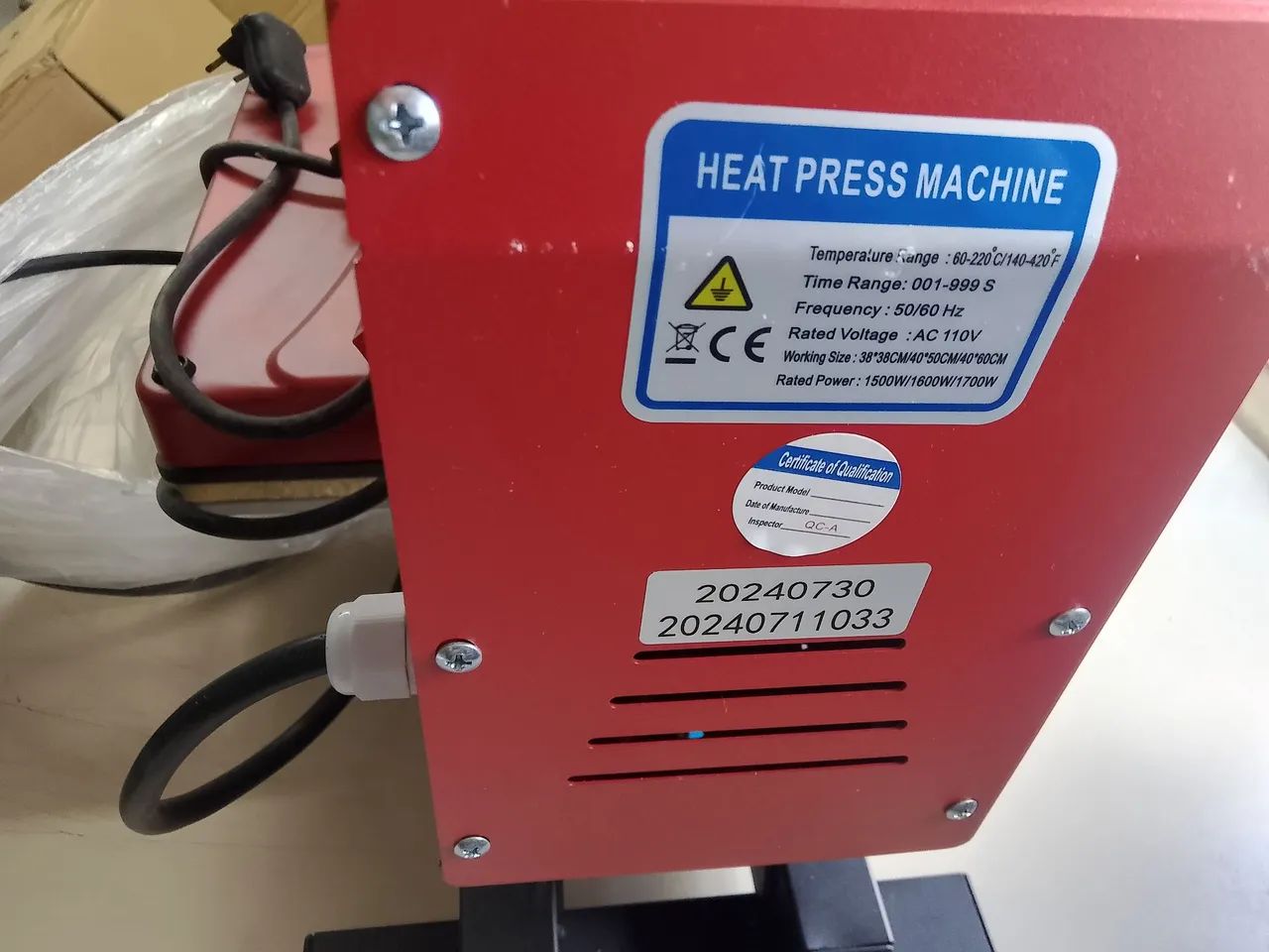Gaveta prensa térmica para sublimação 38x38 nova com NF - Foto 3