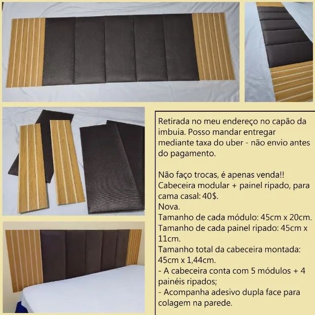 Cabeceira modular para cama casal nova