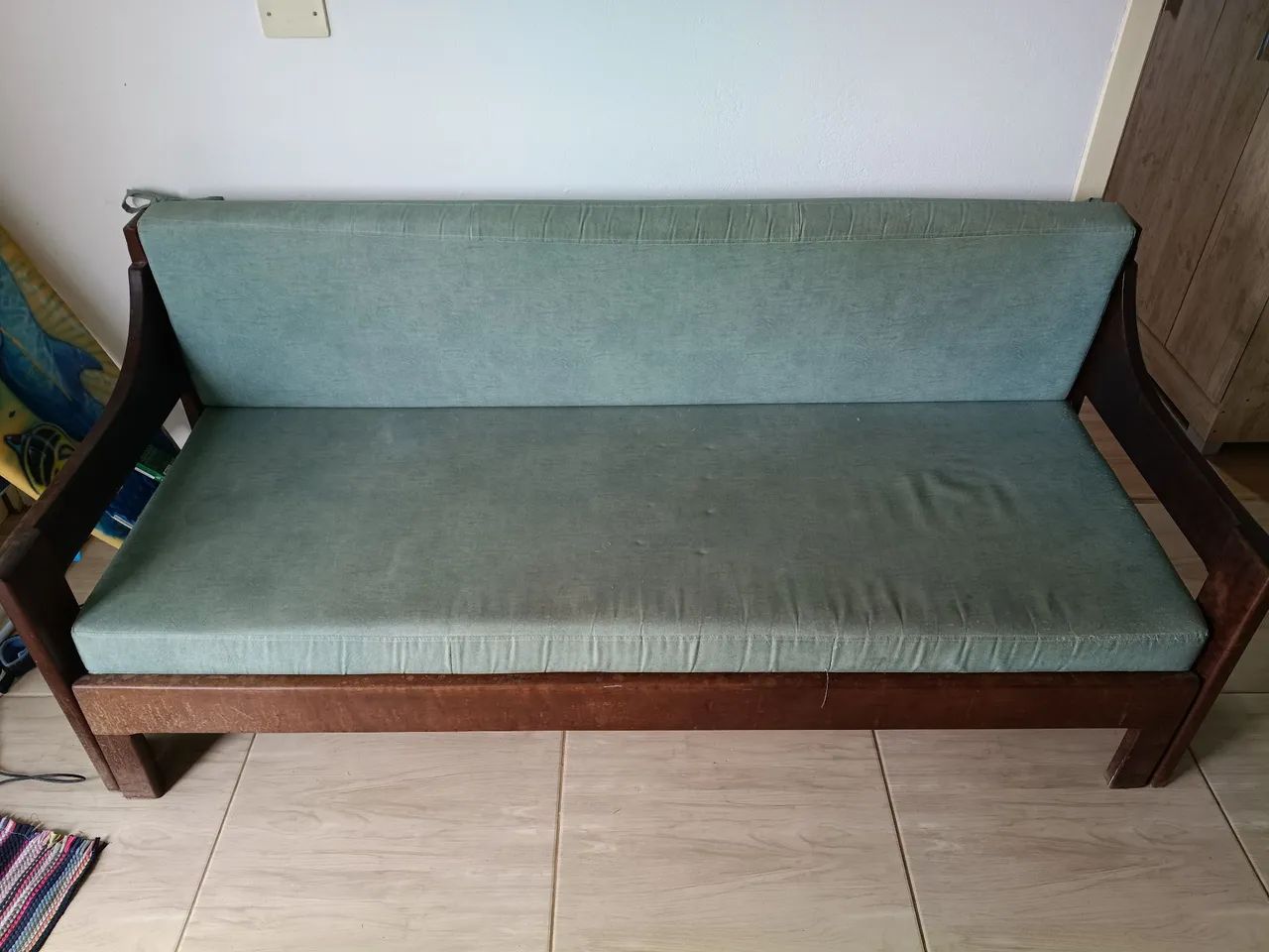 Sofá-cama extensível de madeira maciça - Foto 5