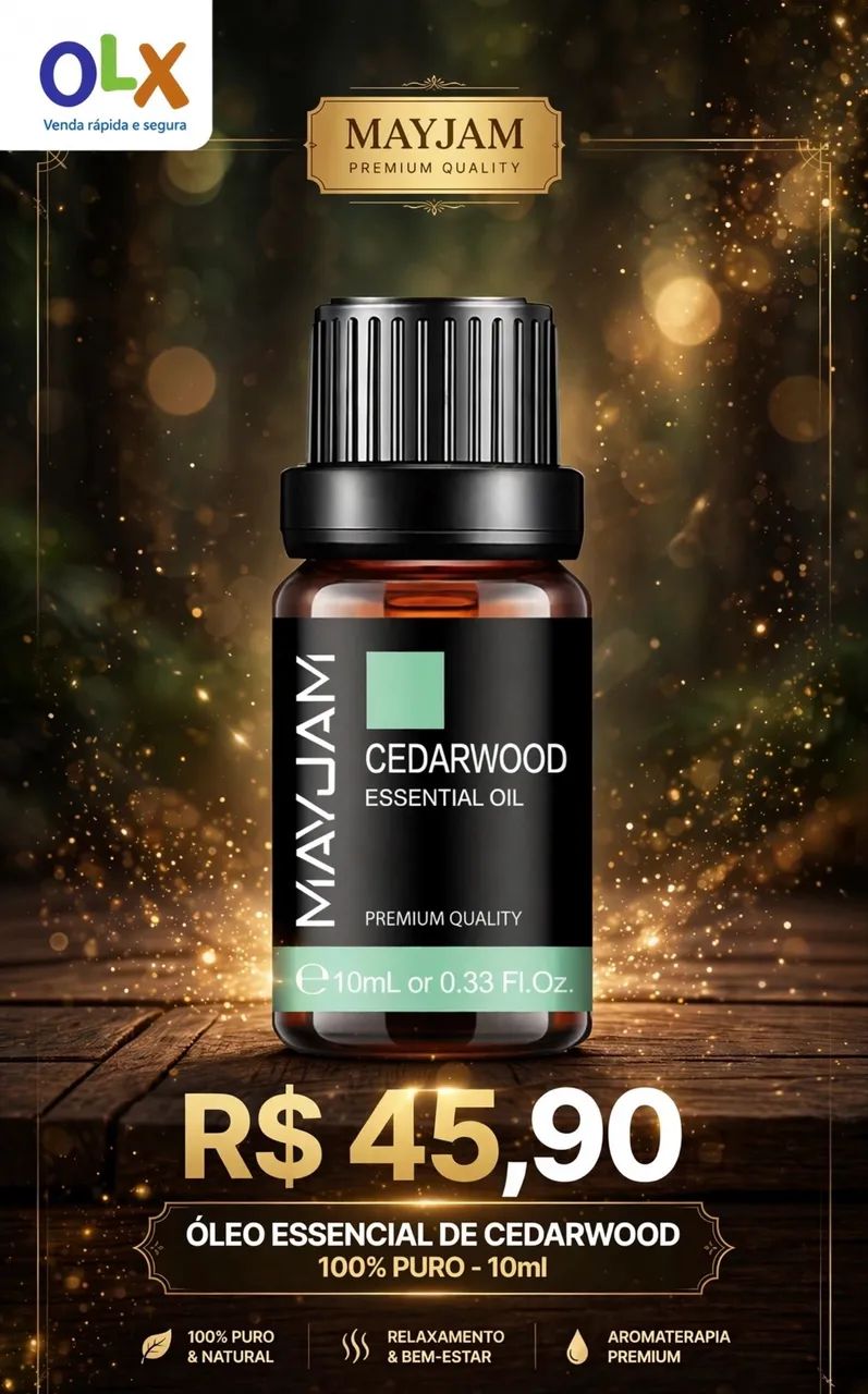 Óleo Essencial Cedarwood Cedro MAYJAM 10ml - Amadeirado 100% Puro - Foto 2