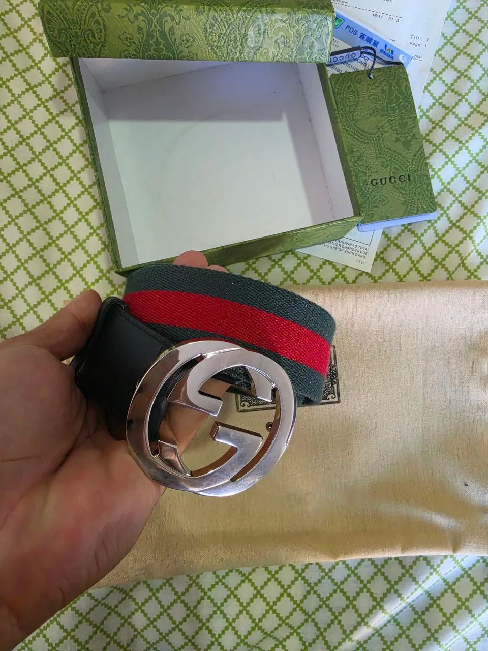 Cinto Gucci Masculino (Não Usado) - Foto 5