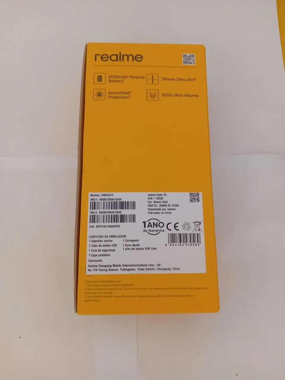 Smartphone RealMe Note 70 Dourado 128GB 4+8GB - Foto 3