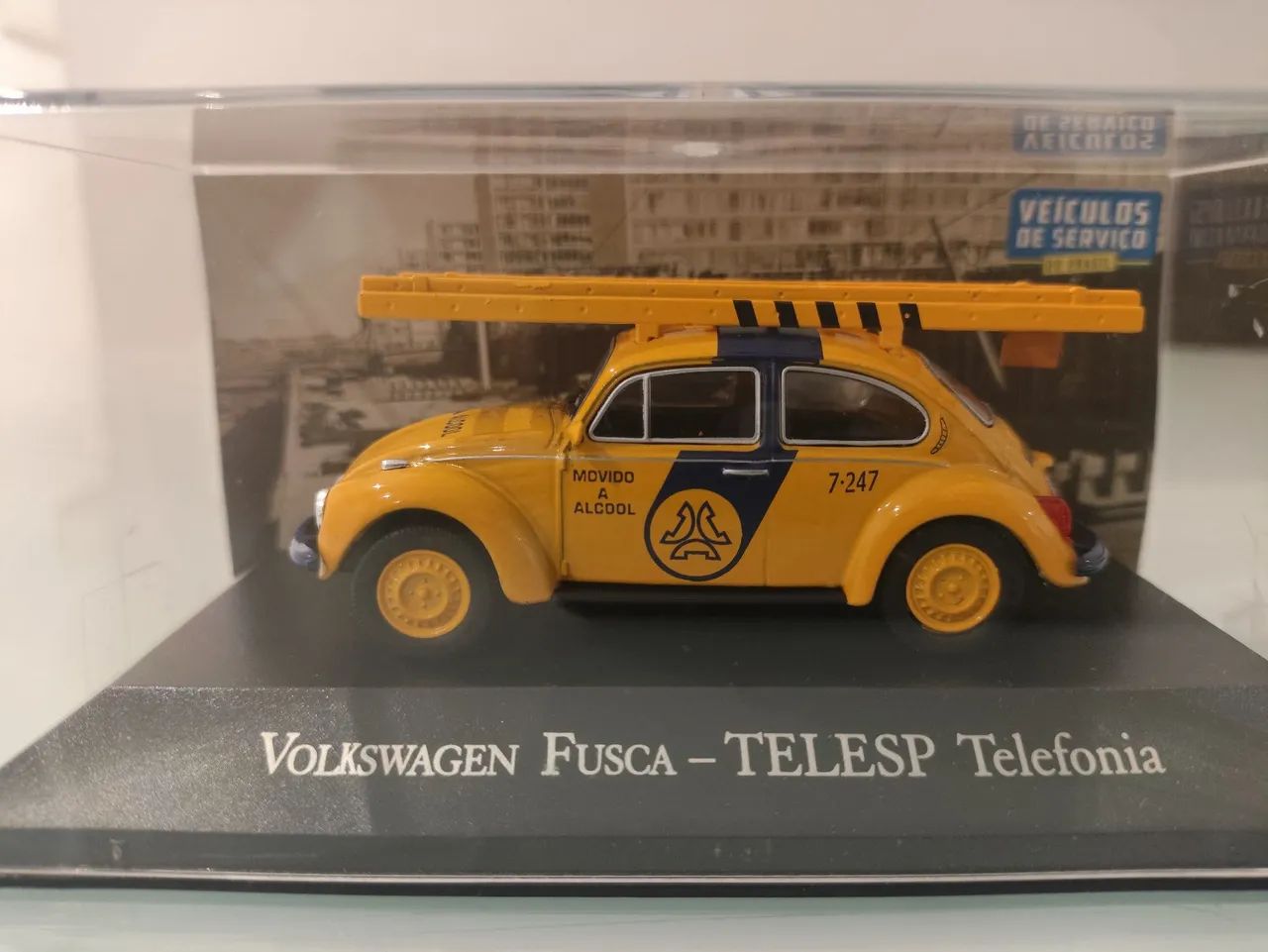 Miniatura Volkswagen Fusca 1977  1/43 Telesp Telefonica