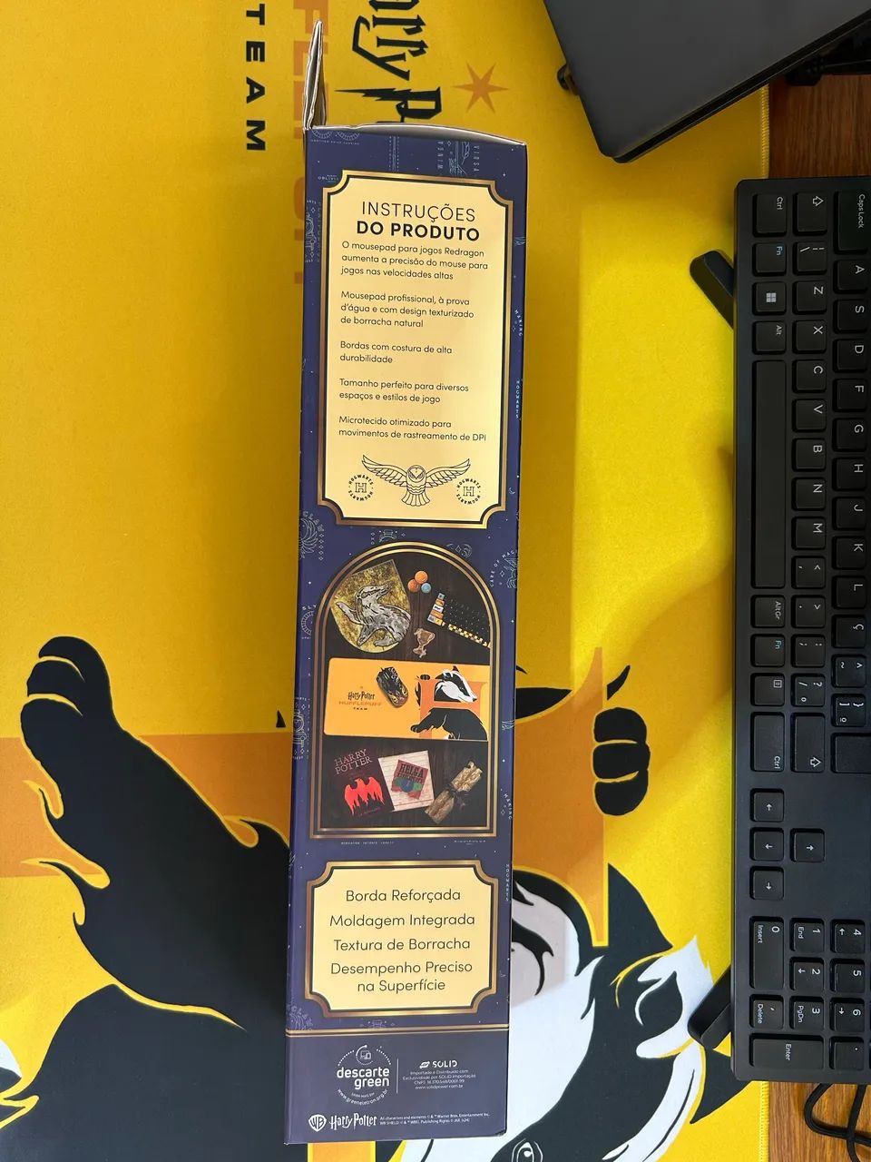 Caixa Vazia Mousepad XL Redragon Harry Potter Hufflepuff - Foto 4