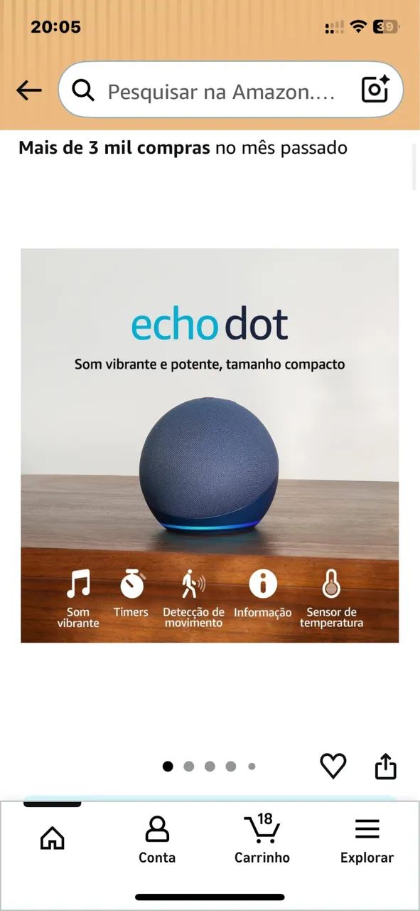 Alexa 5 geração - comprada na Amazon 