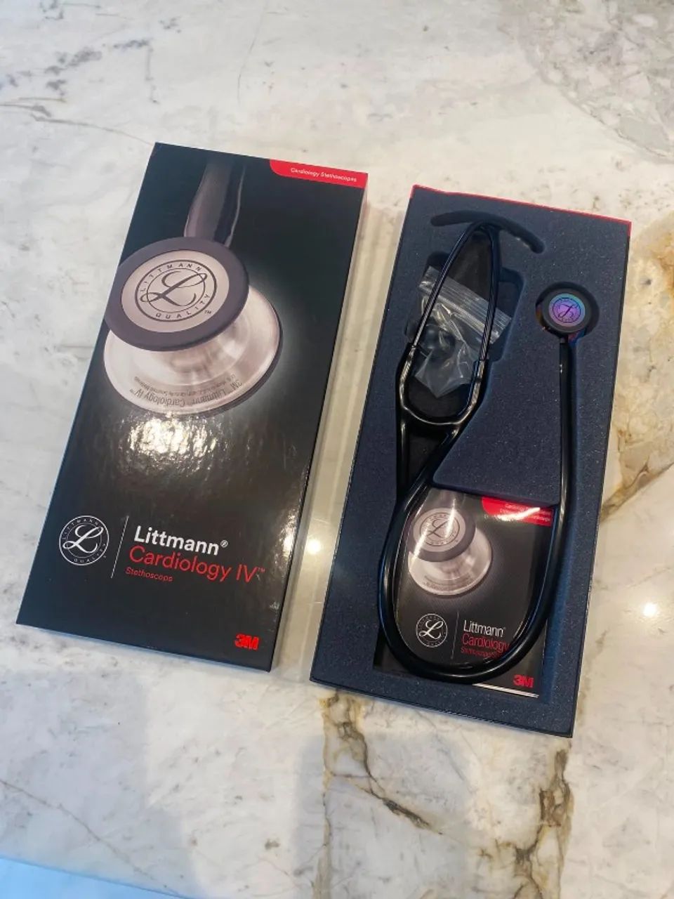 Estetoscópio 3M Littmann Cardiology IV 6240 Preto Rainbow NOVO - Nunca usado - Foto 2