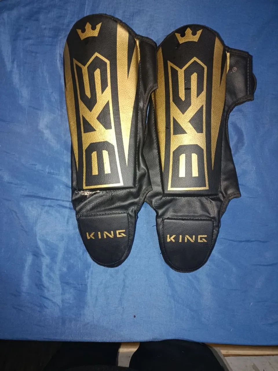 Kit luva e caneleira Boxe e muay Tay naja e bks - Foto 3