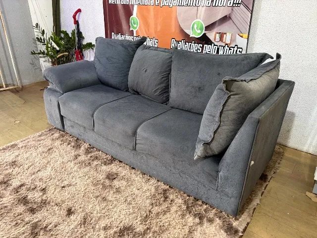 Sofa 3 lugares ótimo estado ( entrego ) - Foto 4