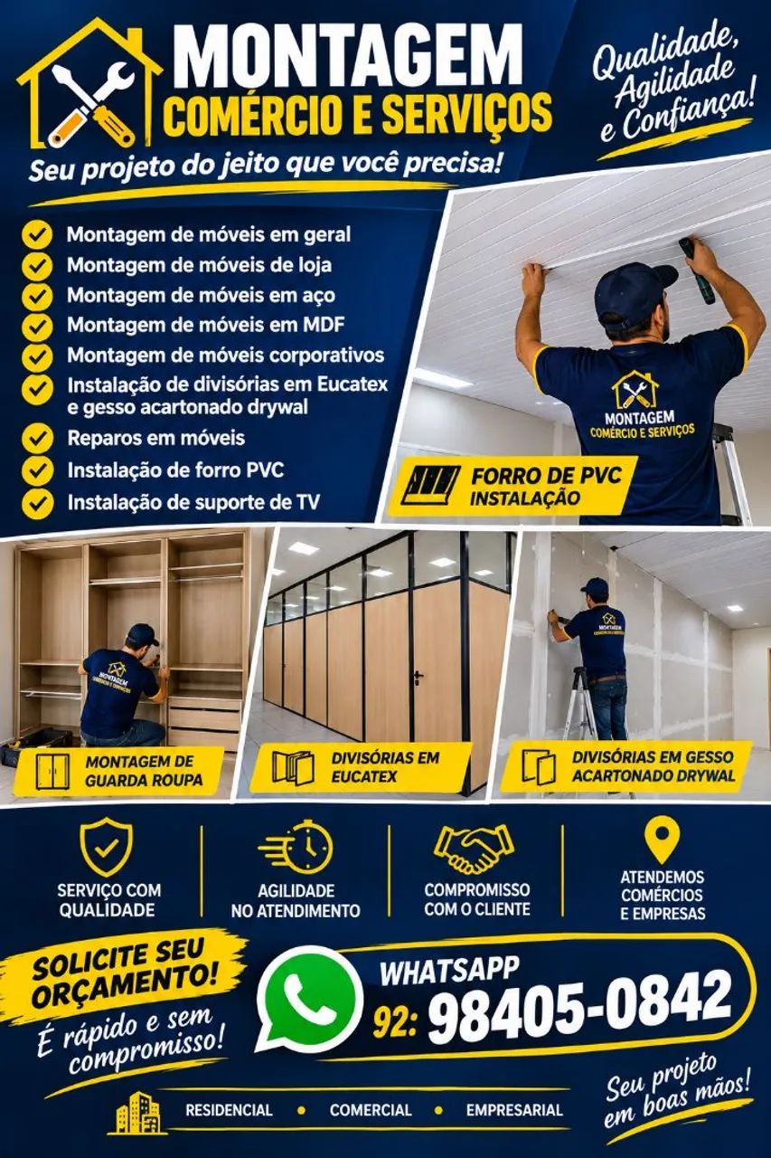 Montagem comércio e serviços 