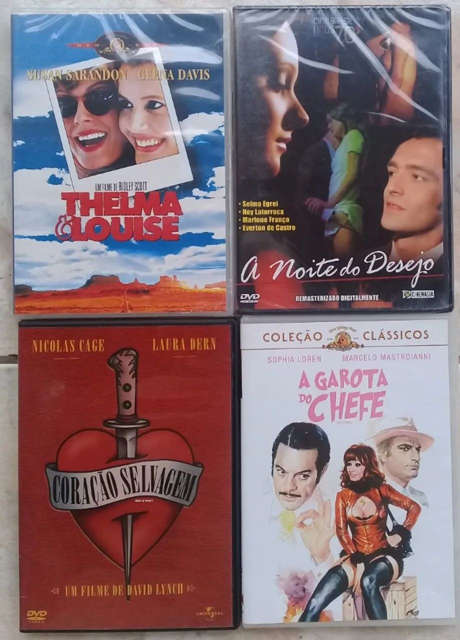 Thelma & Louise/A Noite do Desejo/Coração Selvagem+1 dvd(pacote