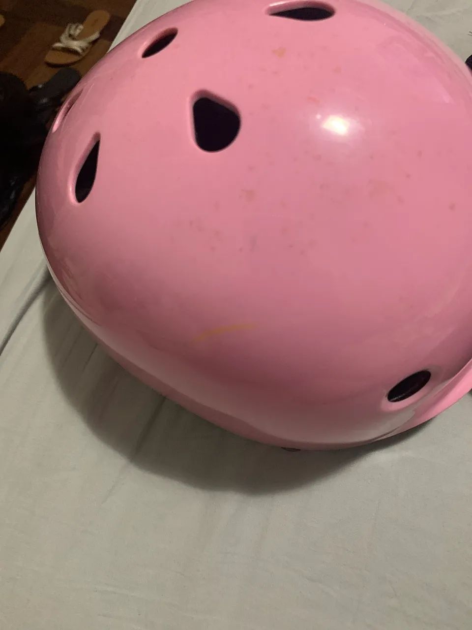 Capacete, joelheira e cotoveleira rosa até 25kg - Foto 2