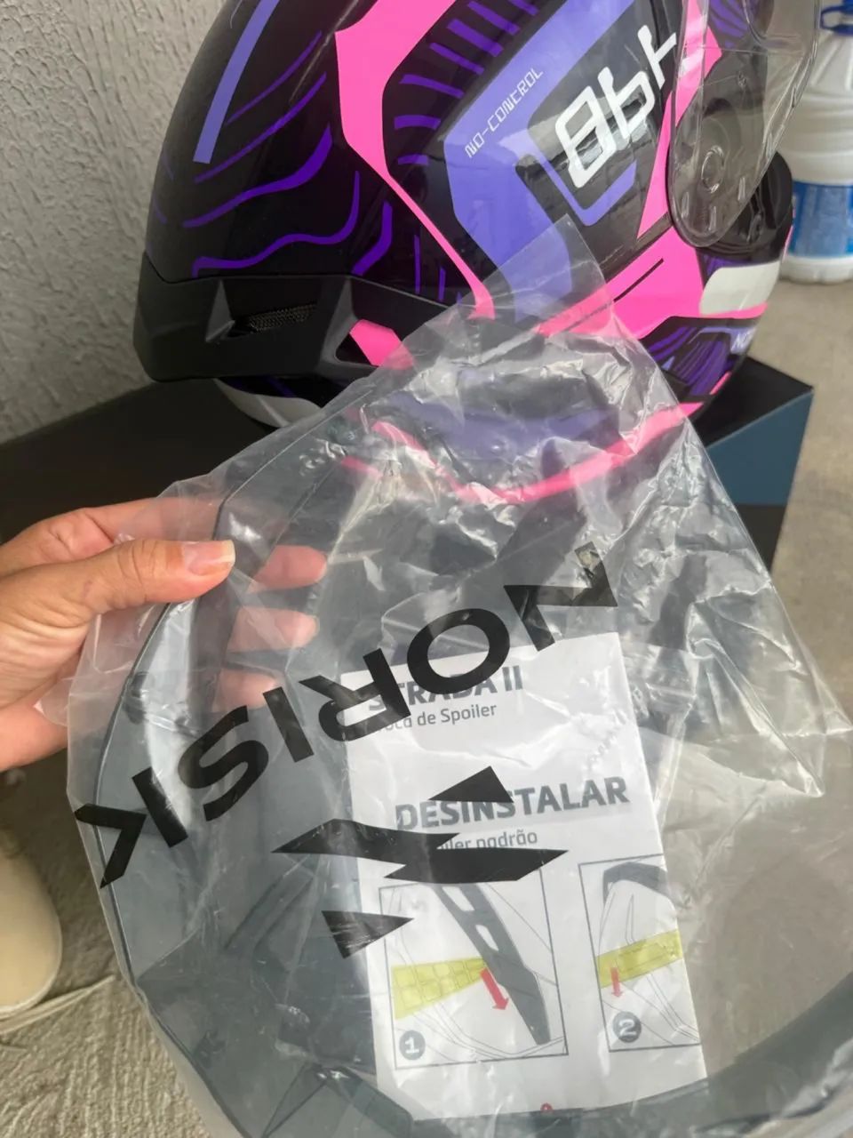 Vendo capacete norisk com óculos  - Foto 4