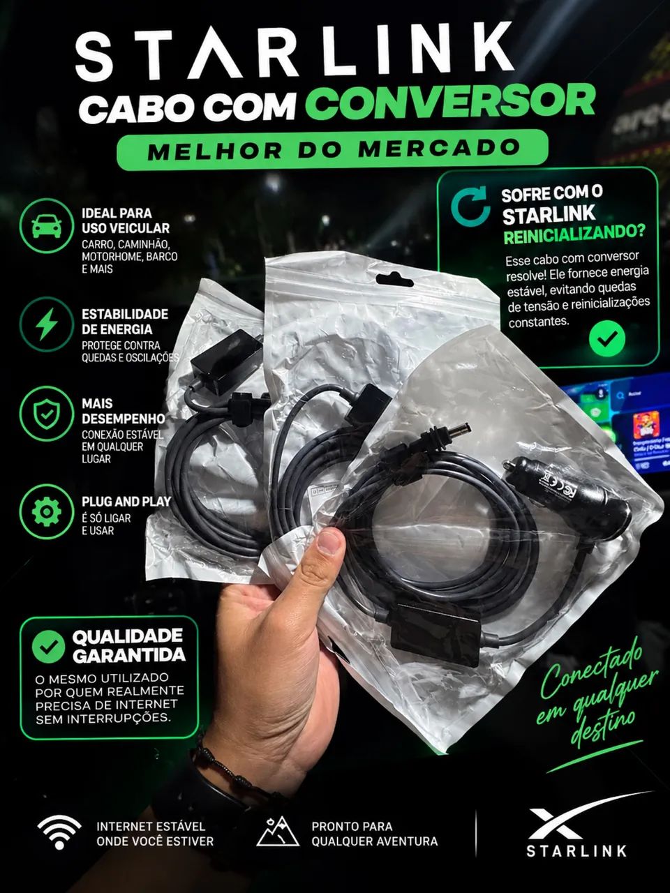 Cabo Veicular Starlink 