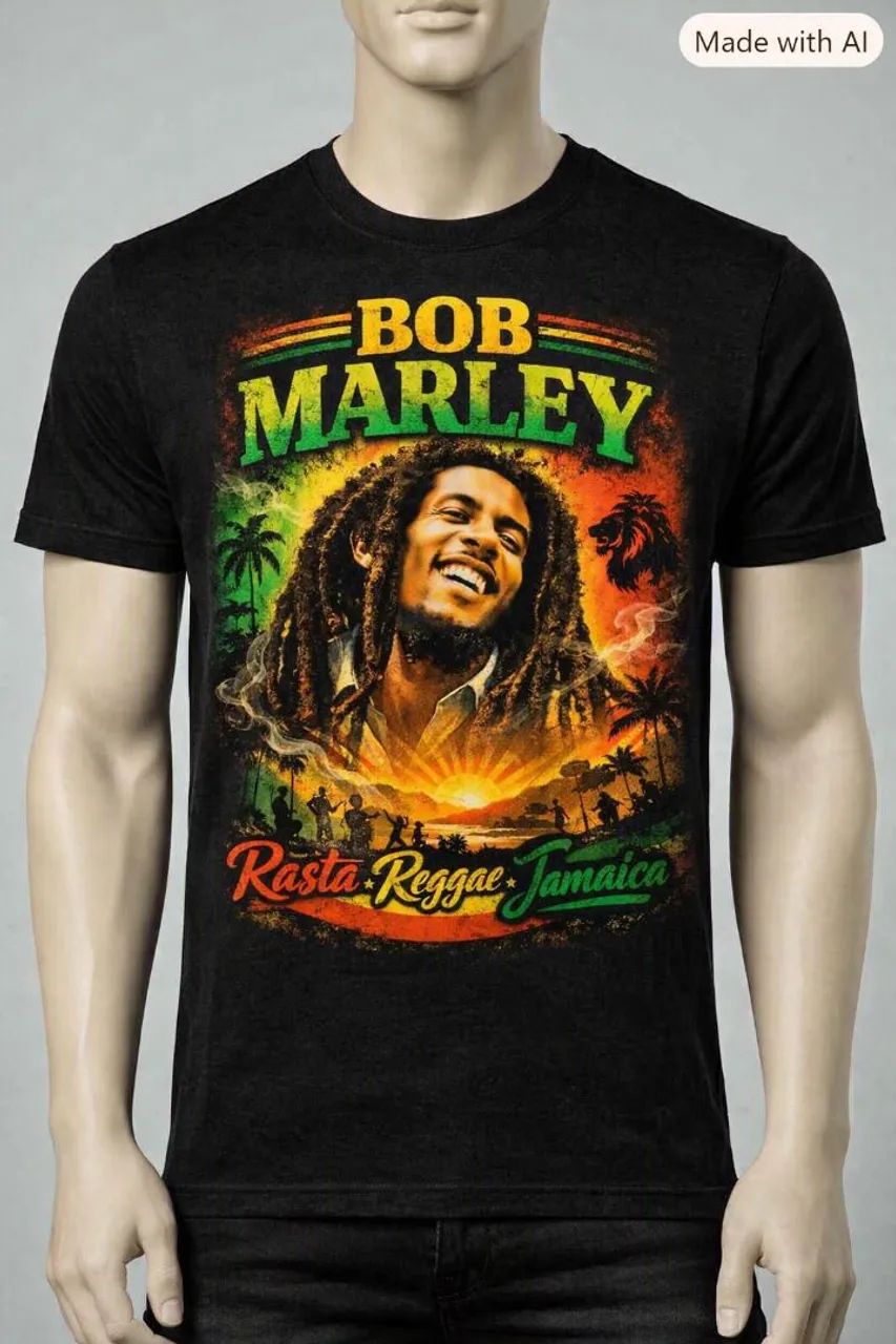 Camisa Coleção reggae Bob Marley 