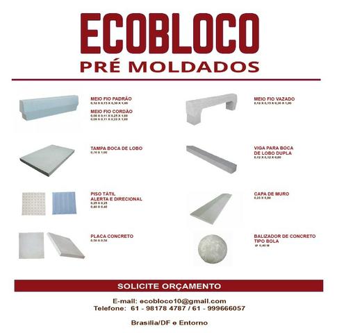 Meio Fio Cordão - 08X11X25X100cm