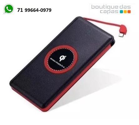 Carregador Portátil Power Bank Qi Wireless 10000mah Iphone X samsung s9 s9+ iphone 8 plus - Foto 2