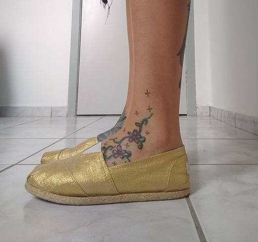 Sapatilha PERKY DOURADO 35 - Foto 2