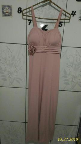 Vestido longo rose