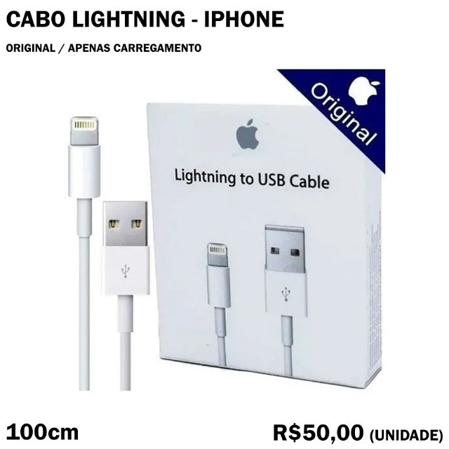 Cabo de Carga USB iPhone Original