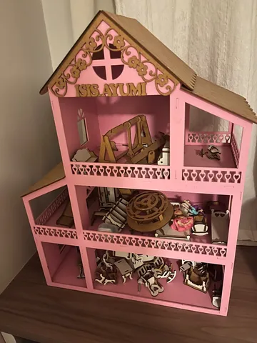 Casa Casinha Da Boneca Barbie Mdf 112 Cm + 22 Móveis Branco