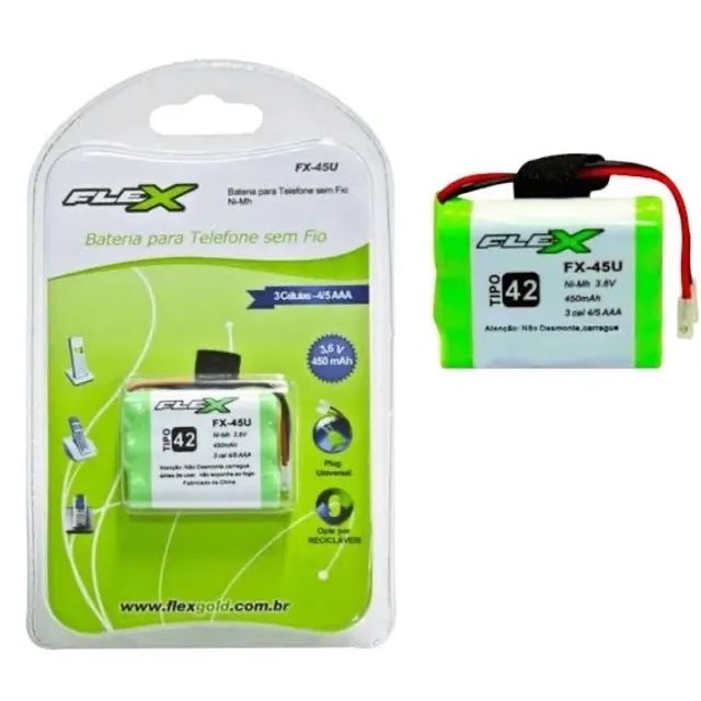 Bateria para telefone sem fio 3 celulas - AAA Tipo 39