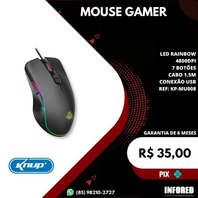 Mouse gamer Knup KP-MU008