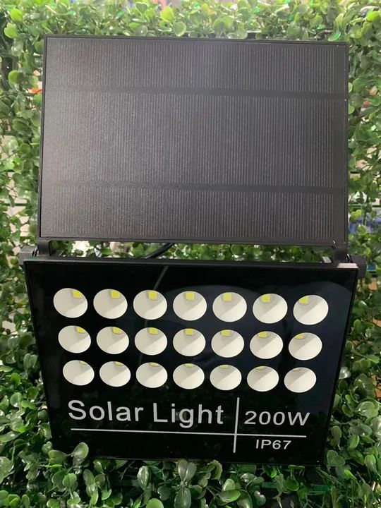 Refletor 200w C/ Placa Solar IP67 6500k Novo - Foto 2