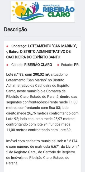 TERRENO EM RIBEIRÃO CLARO/PR  - Foto 2