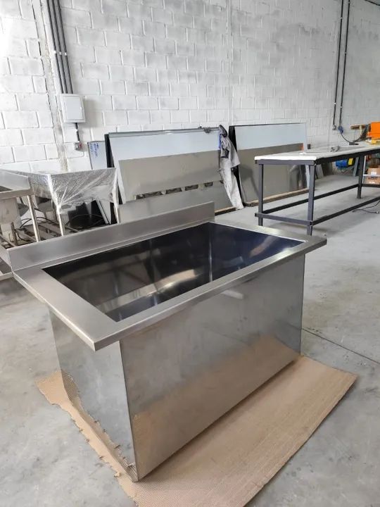 Tanque Pra Chumbar - Retangular - Aço Inox - Foto 2