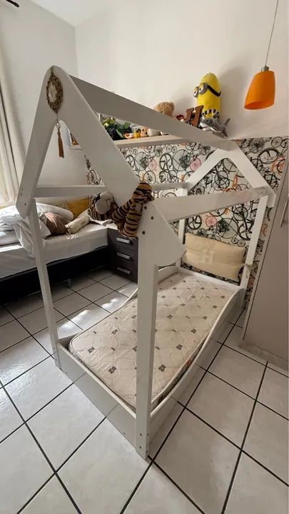 Cama montessoriana branca - Foto 3