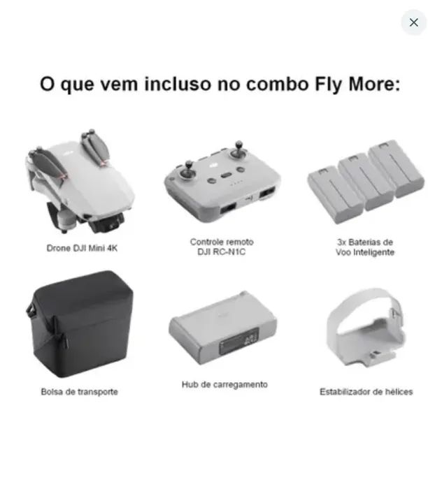 DRONE DJI MINI 4K COMBO LANÇAMENTO