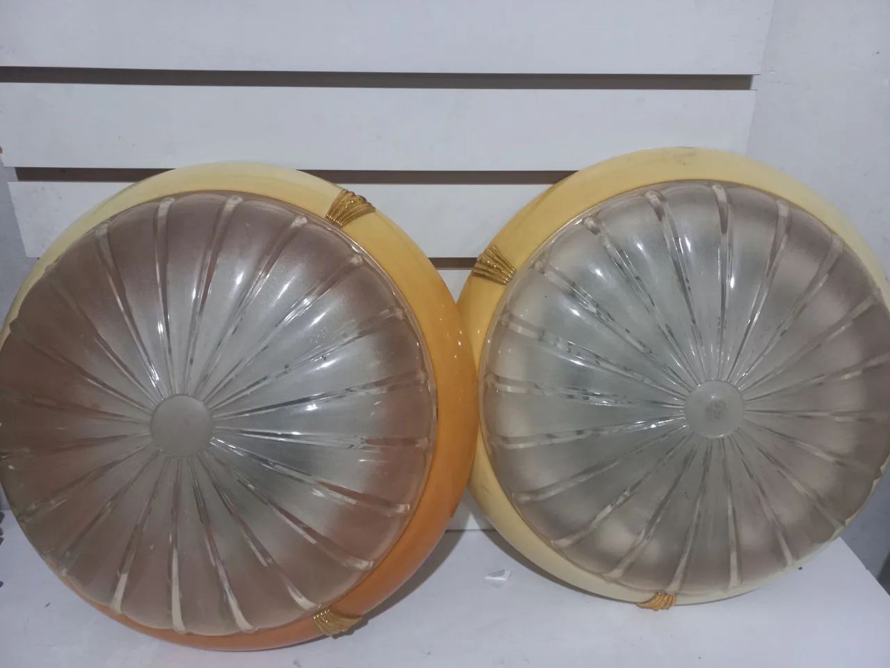 2 luminária acrílico 48 cm 
