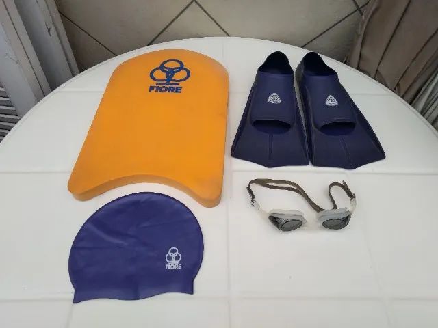 Pé De Pato Fiore Tam. Bra (37/38) Óculos Hammerhead, Touca, Prancha 