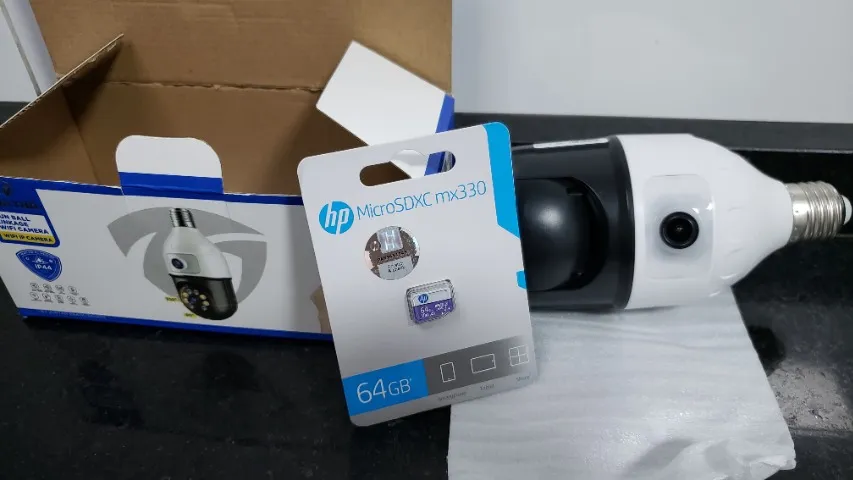 Câmera lentes Duplas Visão Noturna Wifi + Cartão de 64g