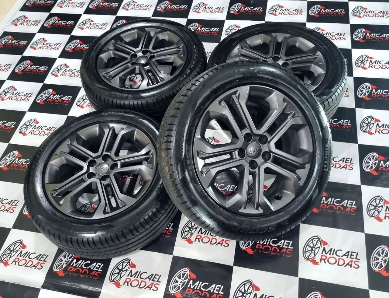 Jogo de rodas aro 18 Jeep Compass Renegade  + Pneus Novos  - Foto 5