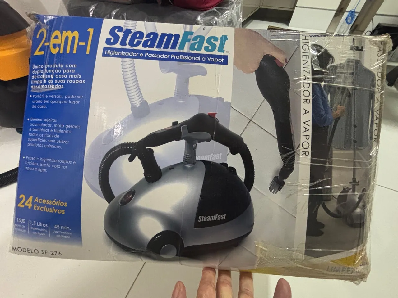 Passador e Higienizador a Vapor 2-em-1 SteamFast