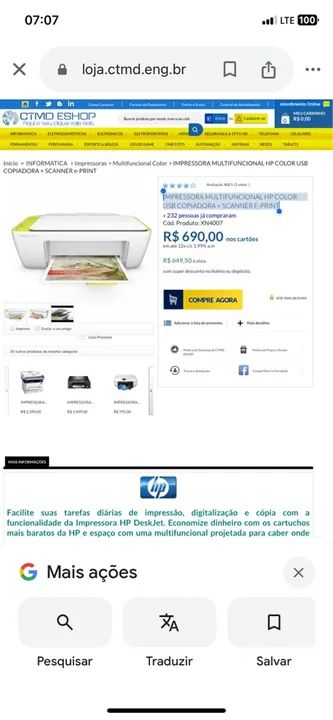 Impressora multifuncional HP DESKJET  - Foto 6