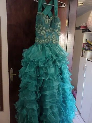 Vestido de festa verde