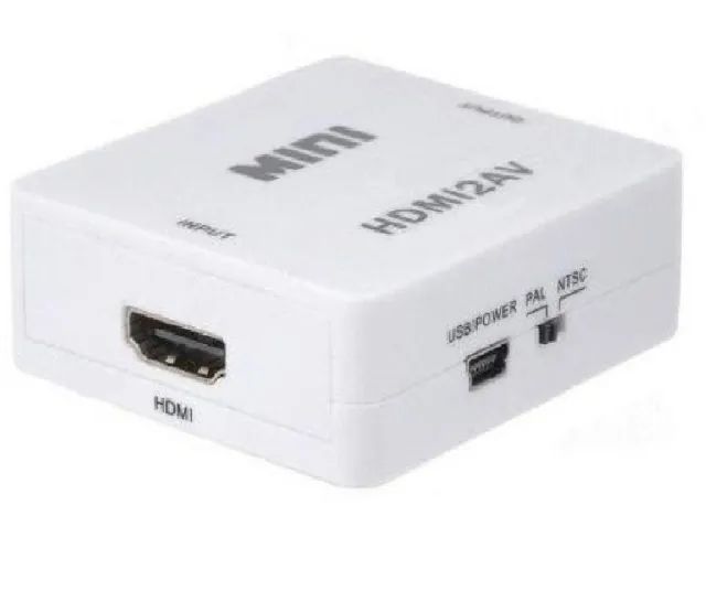 Adaptador Conversor De Vídeo De Hdmi Para Rca Av Vídeo Composto HDMI2AV - Foto 2