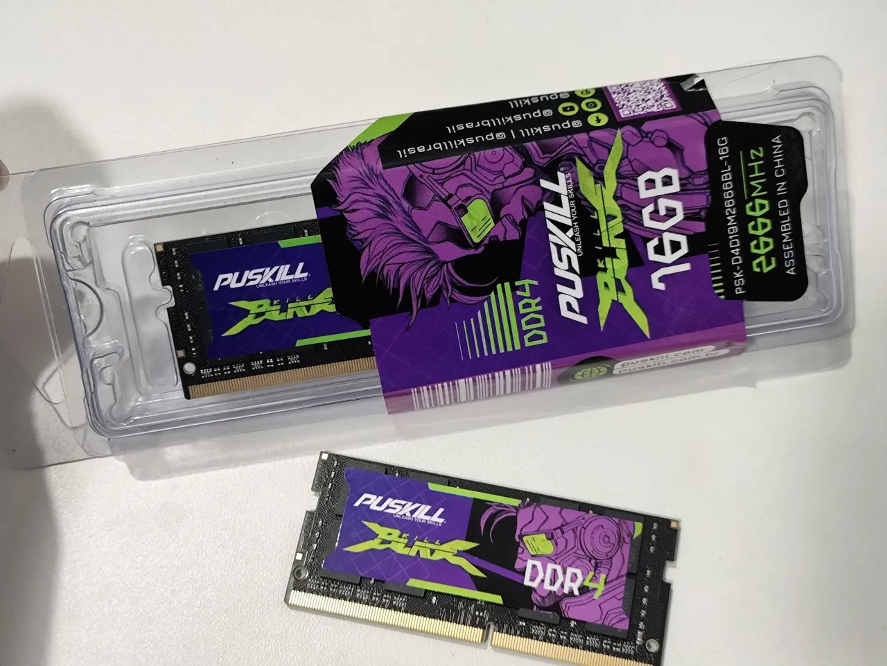 Memória RAM PUSKILL DDR4 16GB 2666MHz