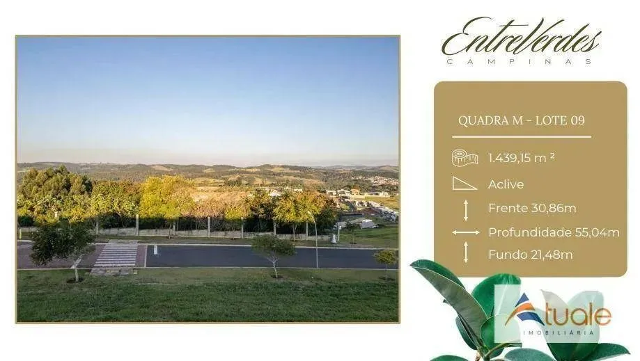 Terreno à venda, 1439 m² por R$ 2.297.603 - Loteamento Residencial Entre Verdes - Campinas