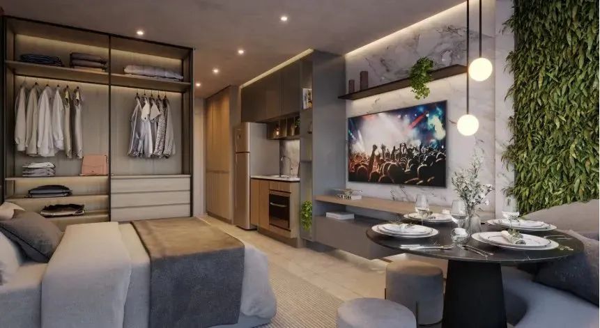 Studio para venda com 1 quarto, 27m² - Foto 3